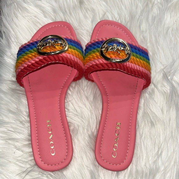 Coach Multicolor Rope Slide Sandals - Picture 3 of 3